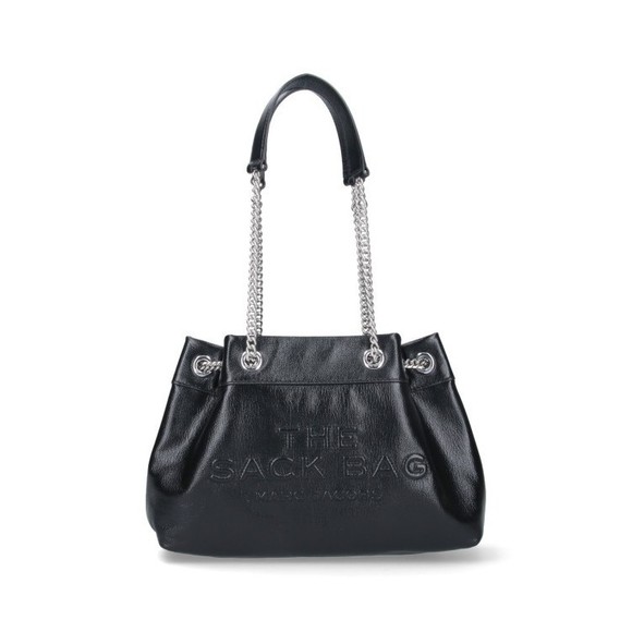 Marc Jacobs Textured Black Handbag With Dual Chain Handles - NWT - Picture 1 of 5